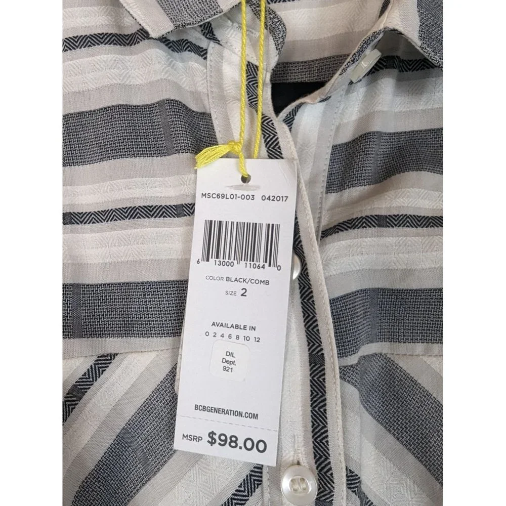 BCBGeneration NWT Grey & White Dress Size‎ 2